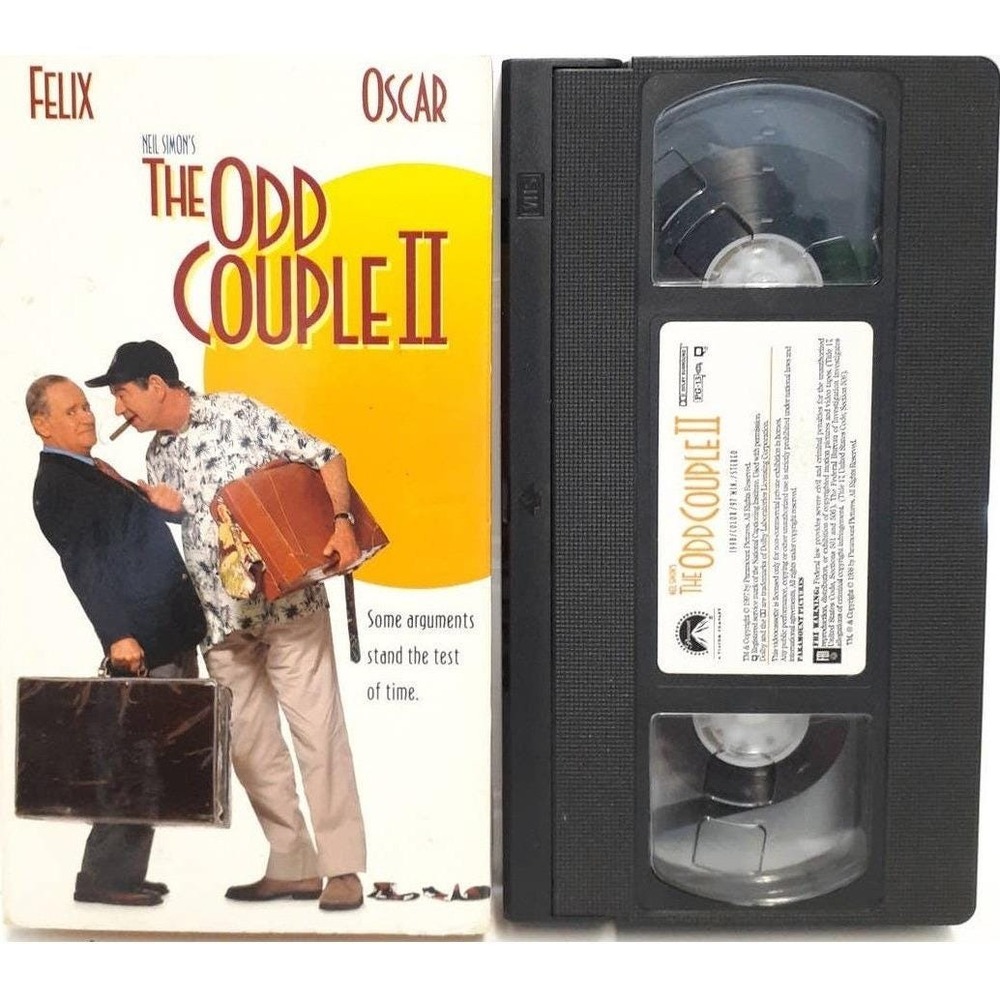 Neil Simon's The Odd Couple II Walter Matthau Jack Lemmon Vhs Tape Comedy Movie